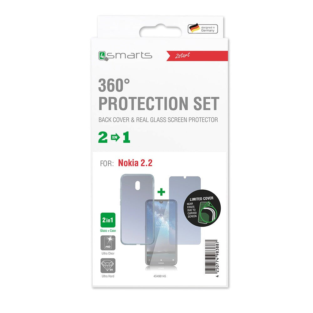 Nokia 2.2 4smarts 360⁰ Protection Set (Cover + Skærmbeskyttelse)