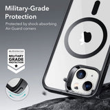 iPhone 14 Plus ESR Classic Hybrid Halolock Bagside Cover - MagSafe Kompatibel - Gennemsigtig / Sort