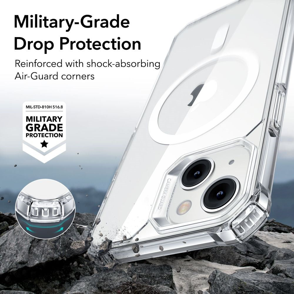 iPhone 14 / 13 ESR Air Armor Halolock Bagside Cover - MagSafe Kompatibel - Gennemsigtig