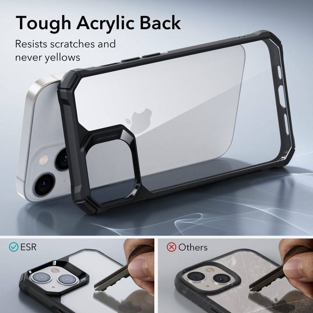 iPhone 14 Plus Bagside Cover ESR Air Armor Clear Hard Case - Gennemsigtig / Sort