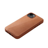 Mujjo iPhone 14 Plus Leather Wallet Cover - Brun