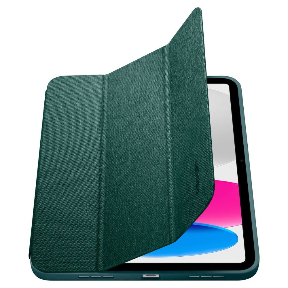 iPad 10.9" (2022) Spigen Urban Fit Stof Flip Cover m. Pen Holder - Grøn