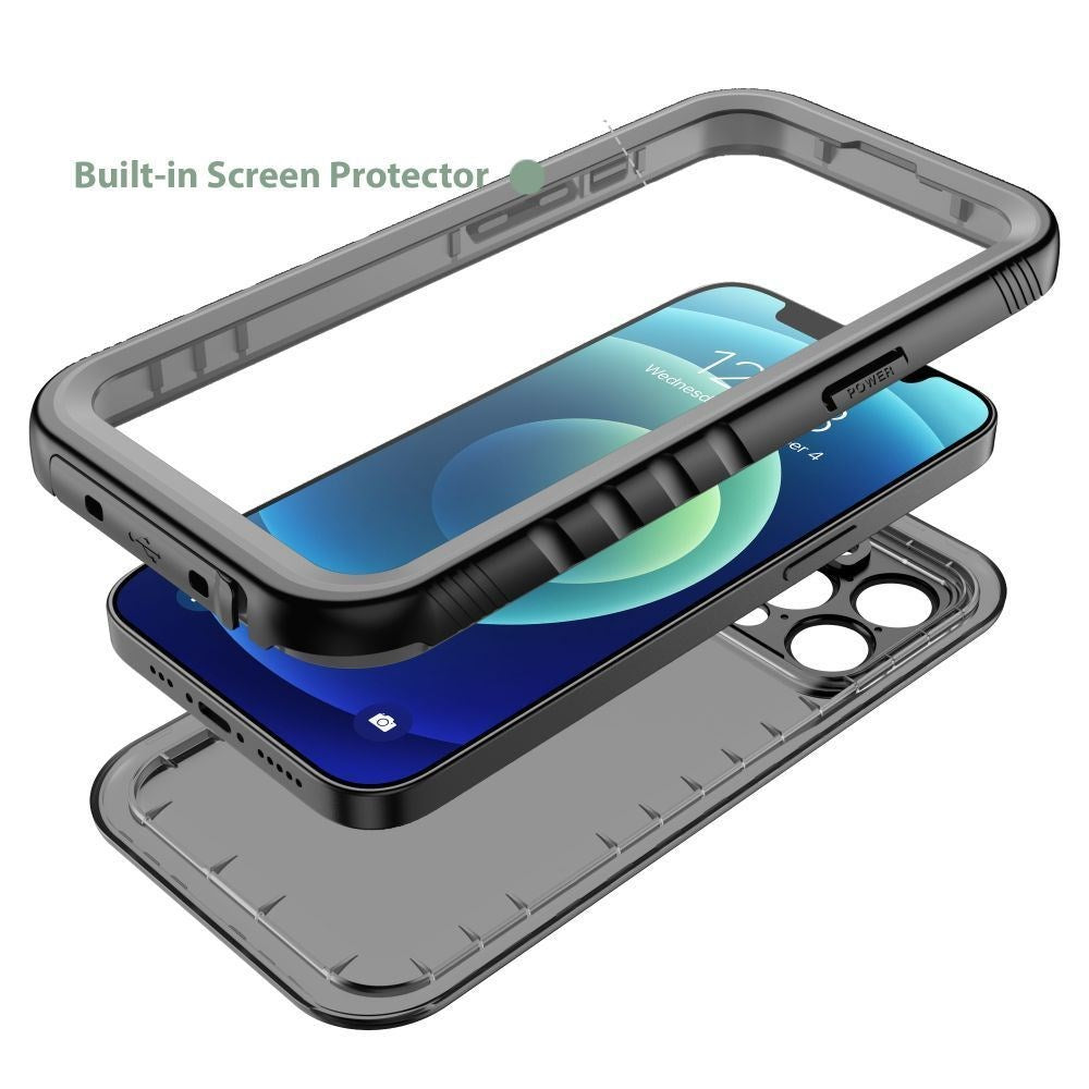 Tech-Protect iPhone 14 Plus Vandtæt Cover - Gennemsigtig / Sort