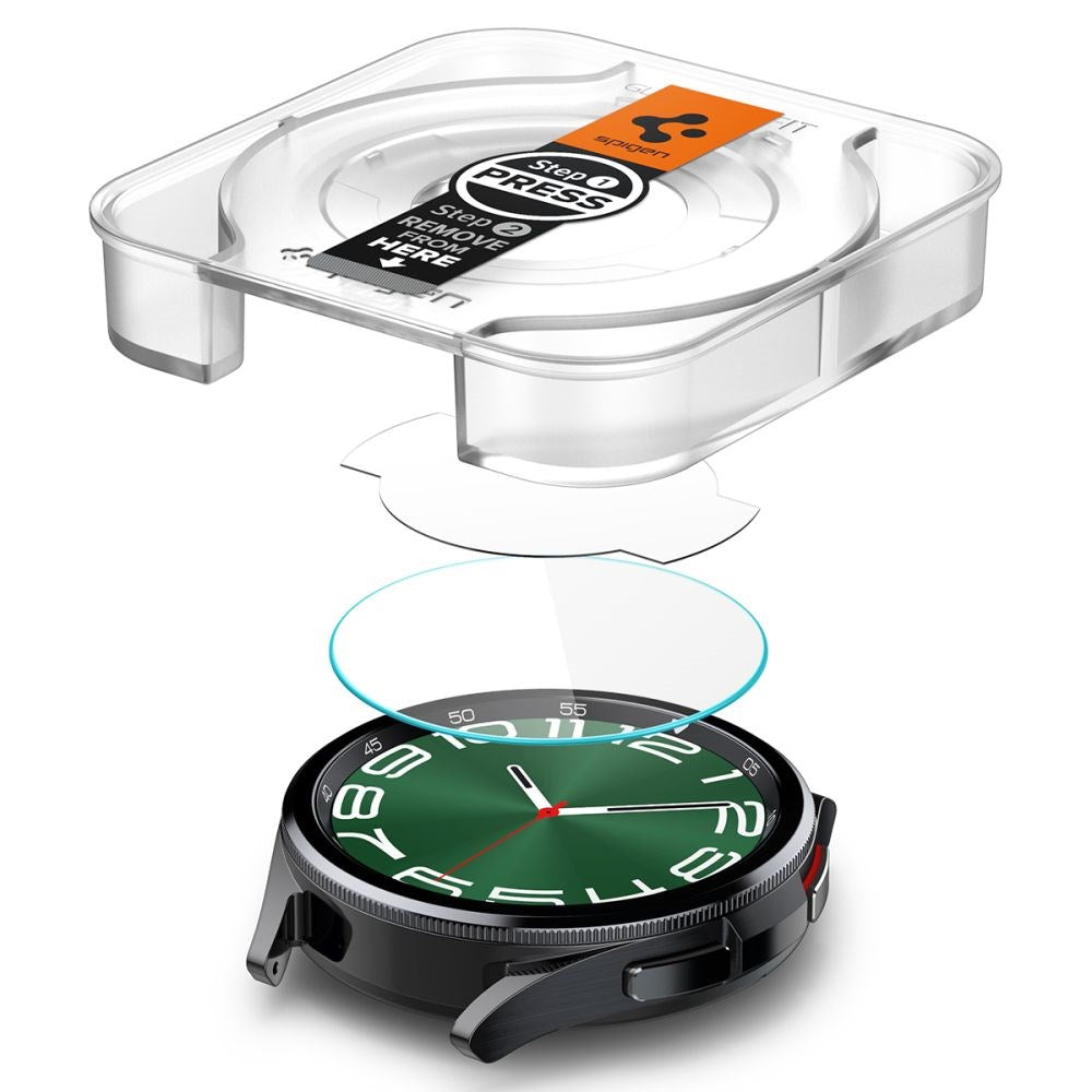 Spigen Samsung Galaxy Watch 6 Classic (47mm) EZ Fit GLAS.tR Skærmbeskyttelse - 2-Pak - Gennemsigtig