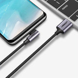 Ugreen 18W Vinklet USB-A til USB-C Kabel - 2 Meter - Sort