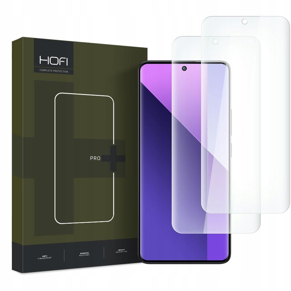 Xiaomi Redmi Note 13 Pro+ (Plus) Hofi UV Glass Pro+ Skærmbeskyttelsesglas - Case Friendly - 2-Pak - Gennemsigtig