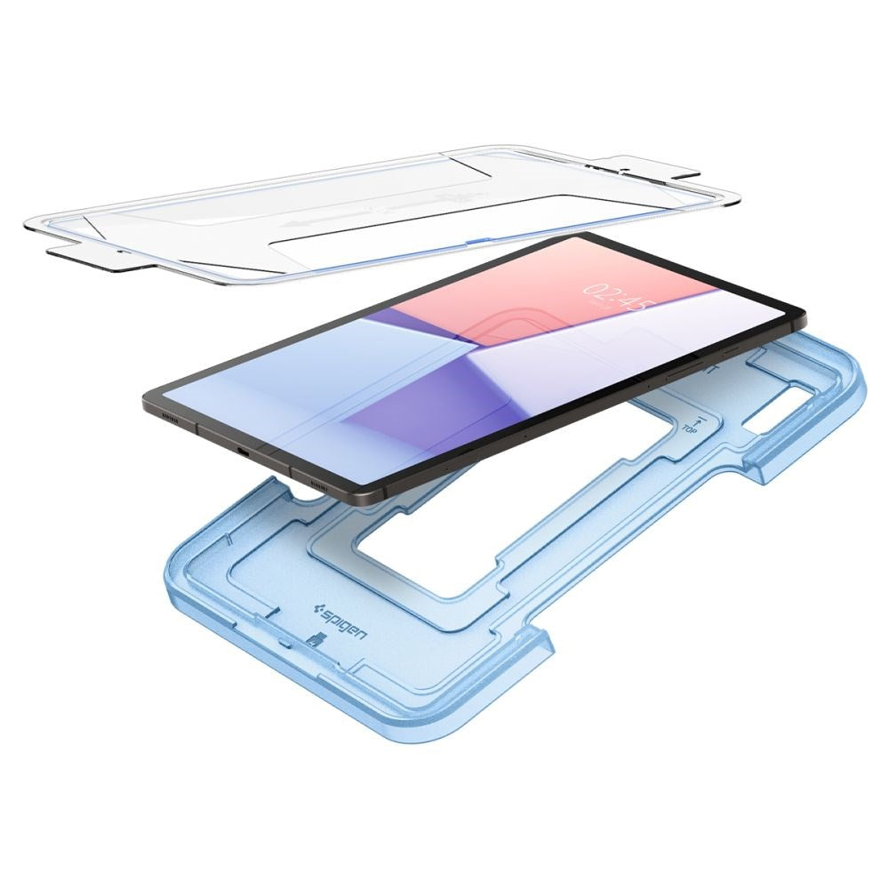 Samsung Galaxy Tab S9+ (Plus) Spigen EZ Fit Glas.tR Skærmbeskyttelse - Case Friendly - Gennemsigtig