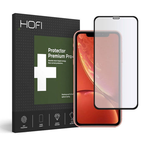 HOFI Premium iPhone 11 Skærmbeskyttelse - Full Fit m. Sort Kant