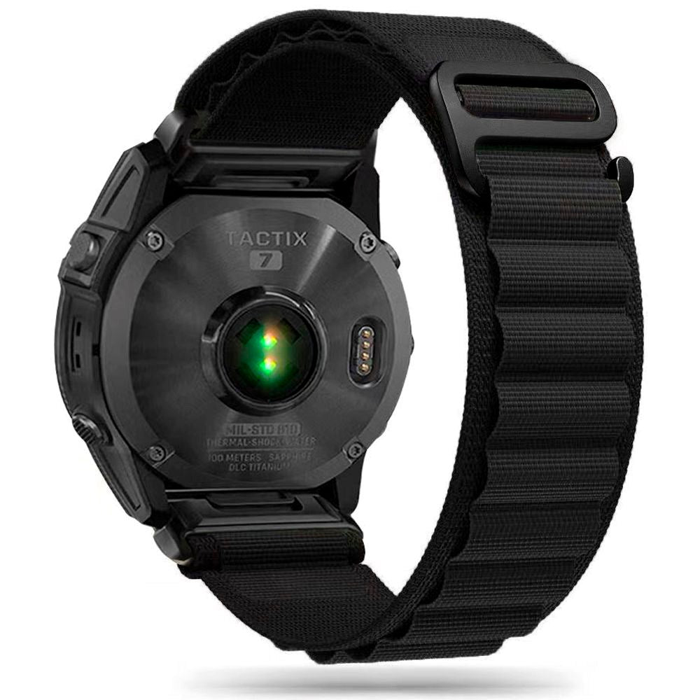 Universal Garmin 26mm QuickFit Tech-Protect Nylon Pro Rem - Sort