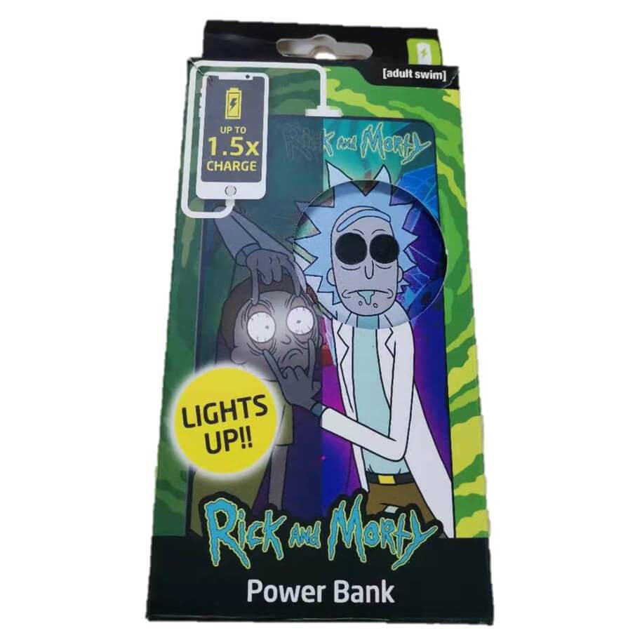 Rick & Morty 4.000 mAh - PowerBank m. LED Lys