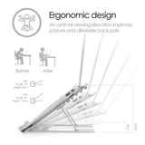 Desire2 Aluminium Bærbar Stander 10-15.6" - Sølv