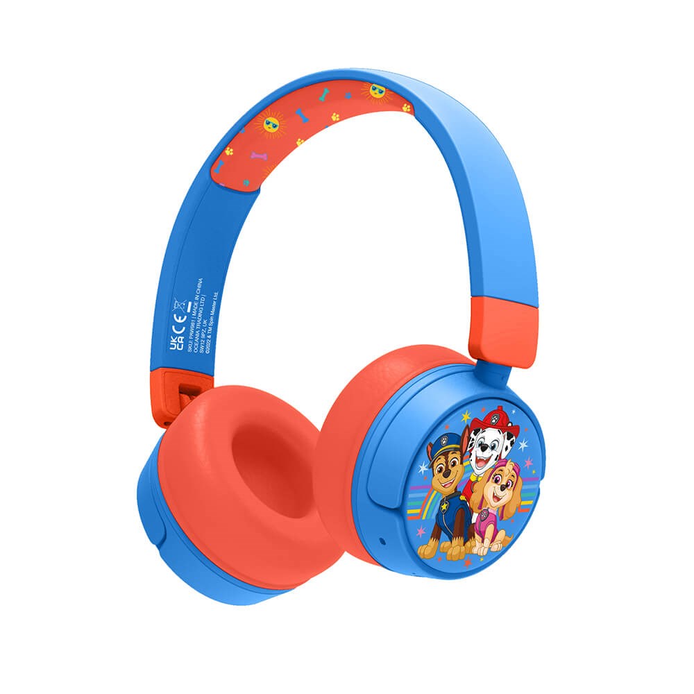 Trådløst Børne On-Ear Headset Max. 95dB - 3-7 År - Paw Patrol - Blå / Rød