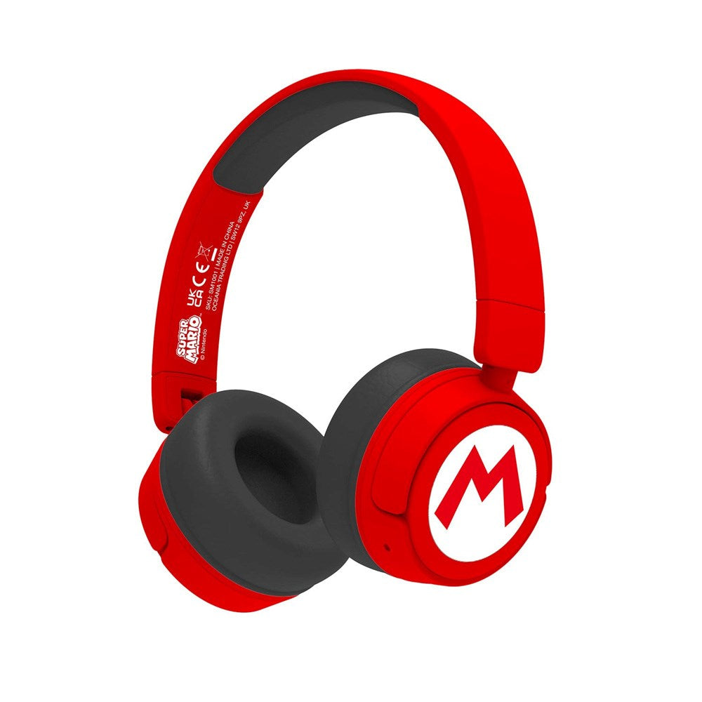 OTL Super Mario On-Ear Bluetooth Headset til Børn - Rød / Sort