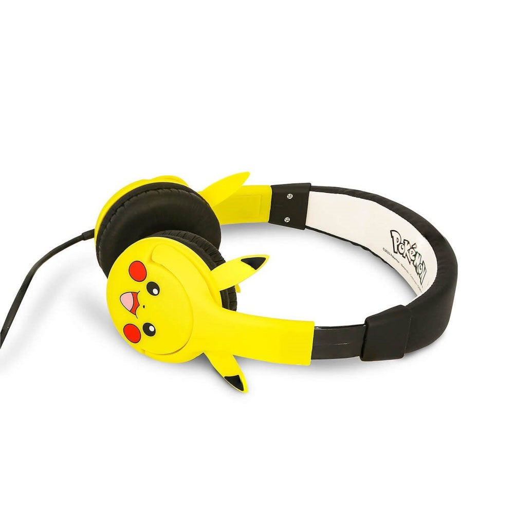 Pikachu OTL On-Ear Børne Headset m. 3D Ører - Max. 85dB - Gul