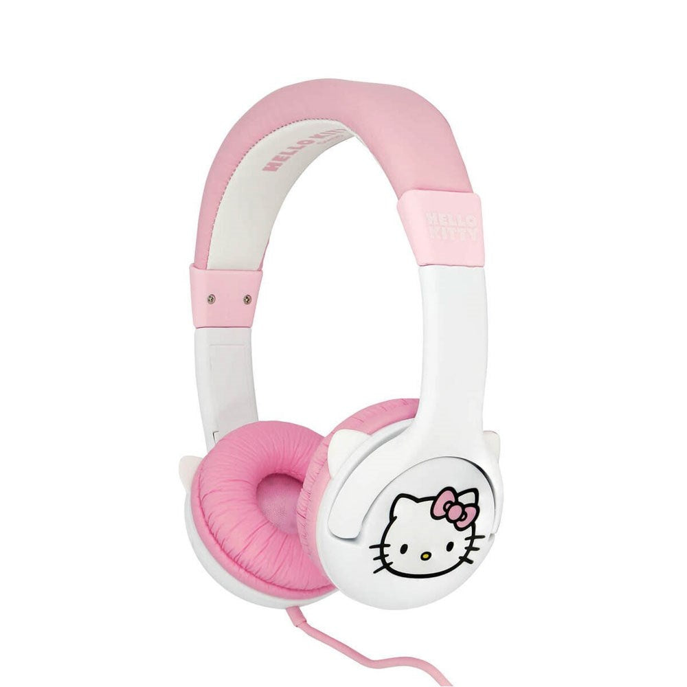 Hello Kitty OTL On-Ear Børne Headset m. 3D Ører - Max. 85dB - Hvid / Lyserød