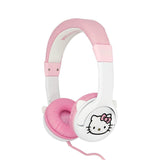 Hello Kitty OTL On-Ear Børne Headset m. 3D Ører - Max. 85dB - Hvid / Lyserød