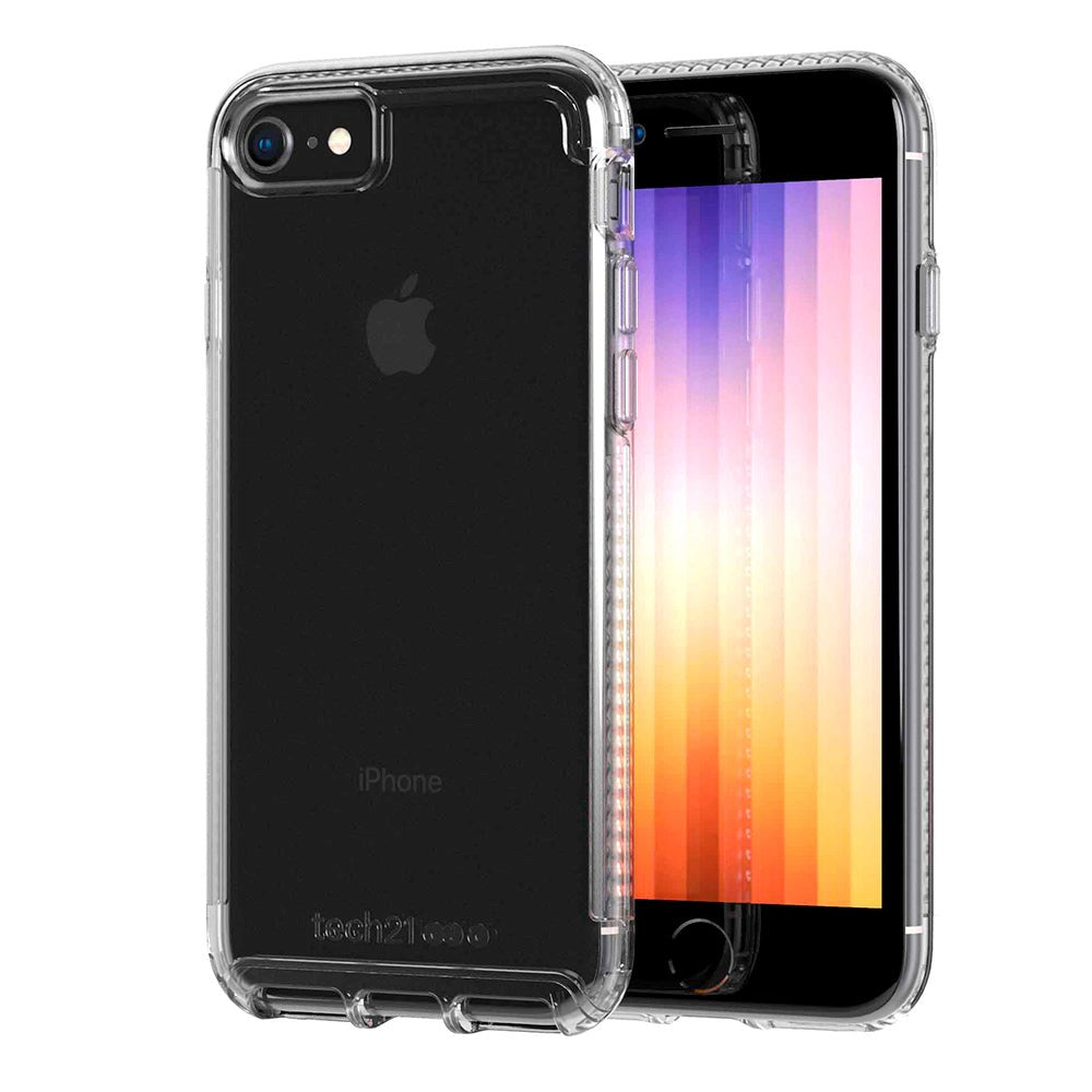 iPhone SE (2022 / 2020) / 8 / 7 Tech21 Pure Clear Bagside Cover - Gennemsigtig