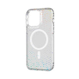 iPhone 14 Pro Max Tech21 EVO Sparkle Bagside Cover - MagSafe Kompatibel - Gennemsigtig m. Skinnende Prikker