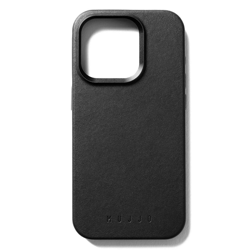 Mujjo iPhone 15 Pro Leather Cover - MagSafe Kompatibel - Sort