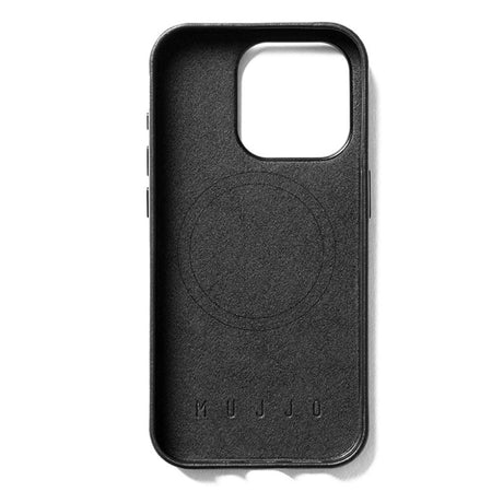 Mujjo iPhone 15 Pro Leather Cover - MagSafe Kompatibel - Sort