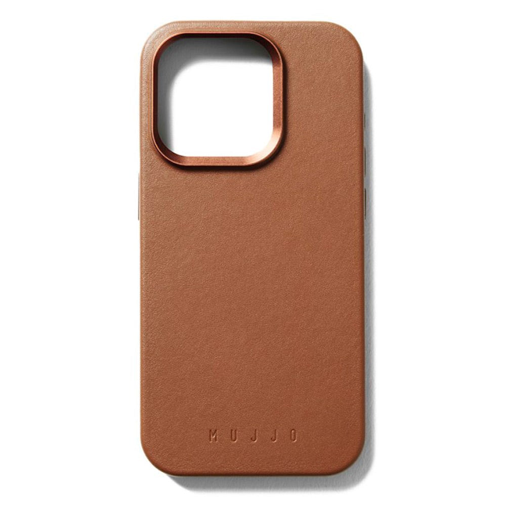 Mujjo iPhone 15 Pro Leather Cover - MagSafe Kompatibel - Brun