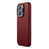 Mujjo iPhone 15 Pro Leather Cover - MagSafe Kompatibel - Vinrød