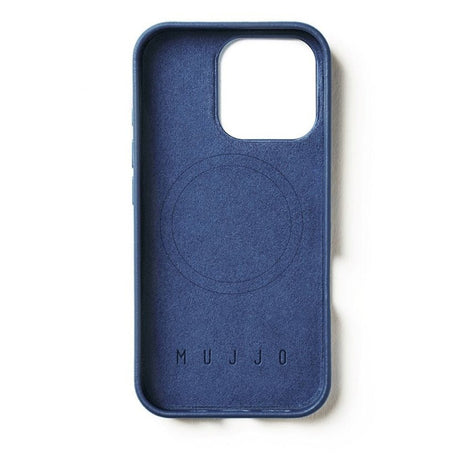 Mujjo iPhone 16 Pro Leather Cover - MagSafe Kompatibel - Blå