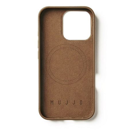 Mujjo iPhone 16 Pro Leather Cover - MagSafe Kompatibel - Brun