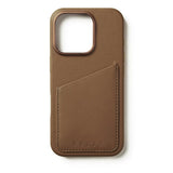 Mujjo iPhone 16 Pro Leather Wallet Cover - MagSafe Kompatibel - Brun