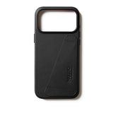 iPhone 17 Pro Max Mujjo Wallet Leather Cover - MagSafe Kompatibel - Black