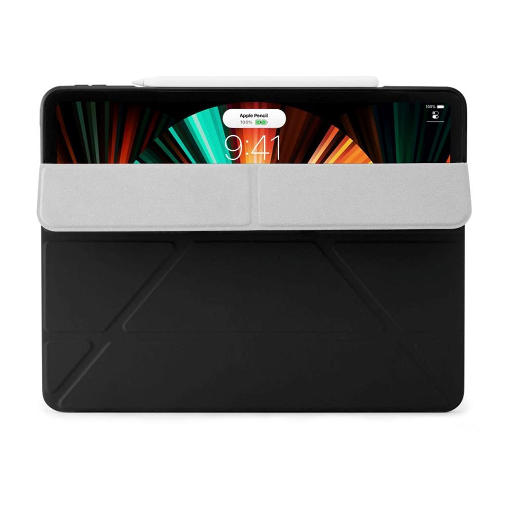 iPad Pro 12.9" (2022 / 2021 / 2020 / 2018) Cover - Pipetto Origami No1 Case - Sort / Gennemsigtig