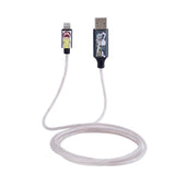 Rick & Morty Light Up 10W USB-A til Lightning Kabel 1.2 Meter - Sort / Multi