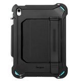 Targus iPad 11" (2025) / iPad 10.9" (2024 / 2022) Håndværker Tablet Cover m. Skærmbeskyttelse og Ståfunktion - Sort / Lyseblå