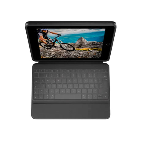 Logitech iPad 10.2" (2021 / 2020 / 2019) Rugged Folio Keyboard (Dansk Tastatur m. Cover) - Graphite