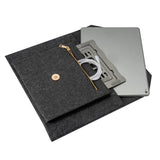 4smarts MacBook 13" Sleeve Uldfilt (34 x 23,5 x 3 cm) - Sort