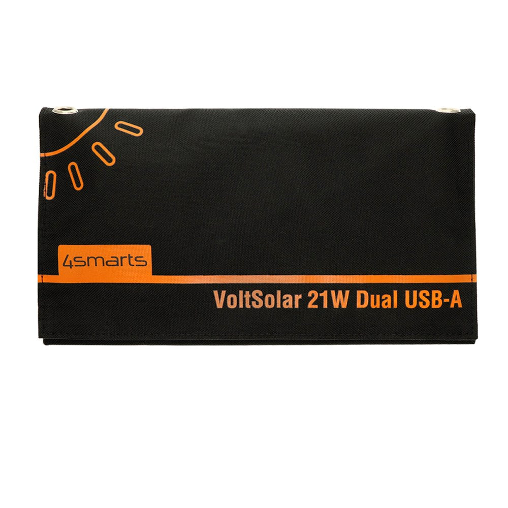 4smarts VoltSolar Solcelle Oplader 21W - 2 x USB-A - Sort