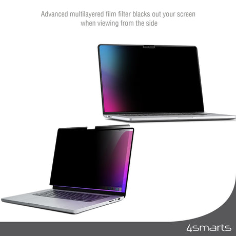 MacBook Air 13 M2/M3 (2022-2024) 4smarts Magnetisk Beskyttelsesfilm - Privacy Filter