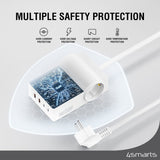 4smarts 6-i-1 Stømskinne m. 2x AC / 2x USB-C / 2x USB-A - 65W - Hvid