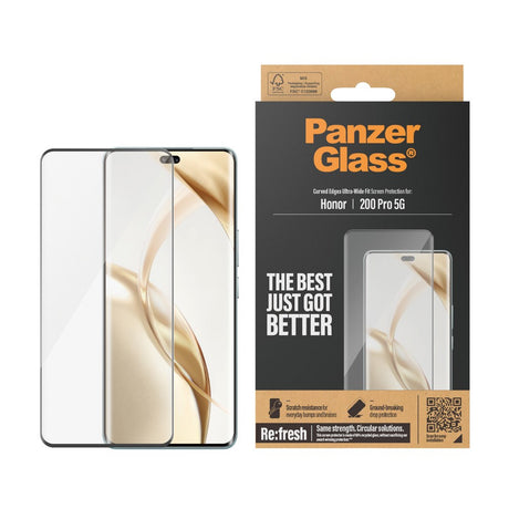 PanzerGlass Ultra-Wide Fit Skærmbeskyttelsesglas - Honor 200 Pro - Gennemsigtig