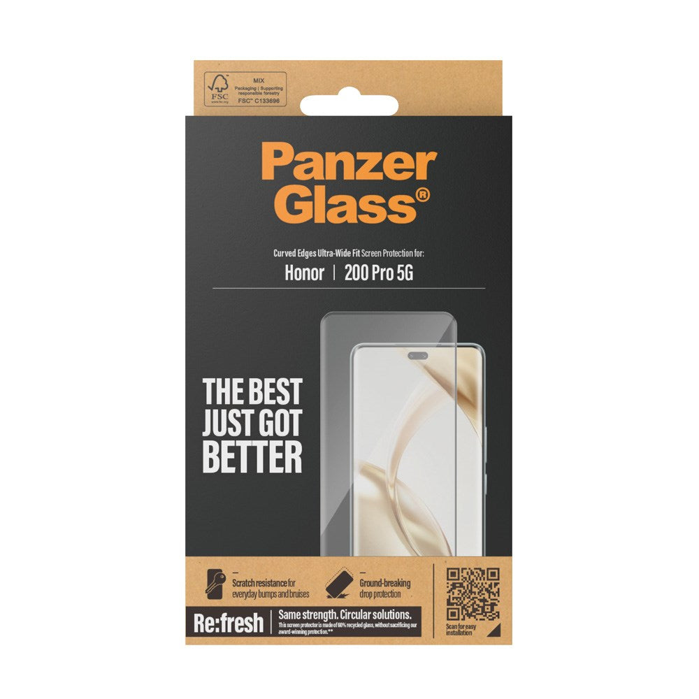 PanzerGlass Ultra-Wide Fit Skærmbeskyttelsesglas - Honor 200 Pro - Gennemsigtig