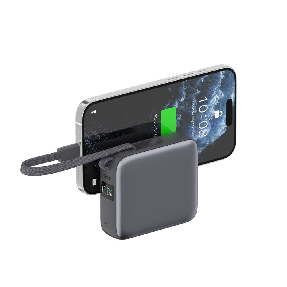 4smarts Pocket Dual Cord 22.5W PowerBank - 10.000 mAh - Space Grey