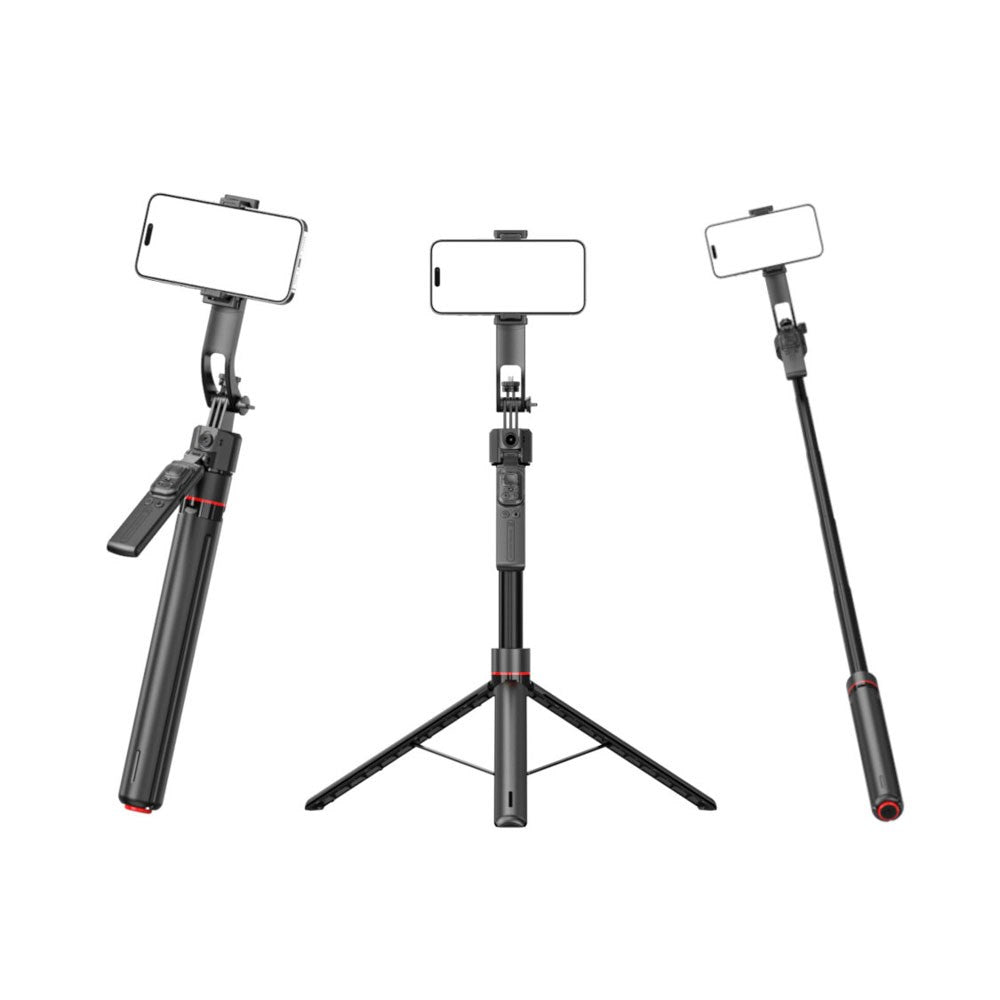 4smarts 360 AI Tripod Selfie Stick m. Ansigtssporing - Sort