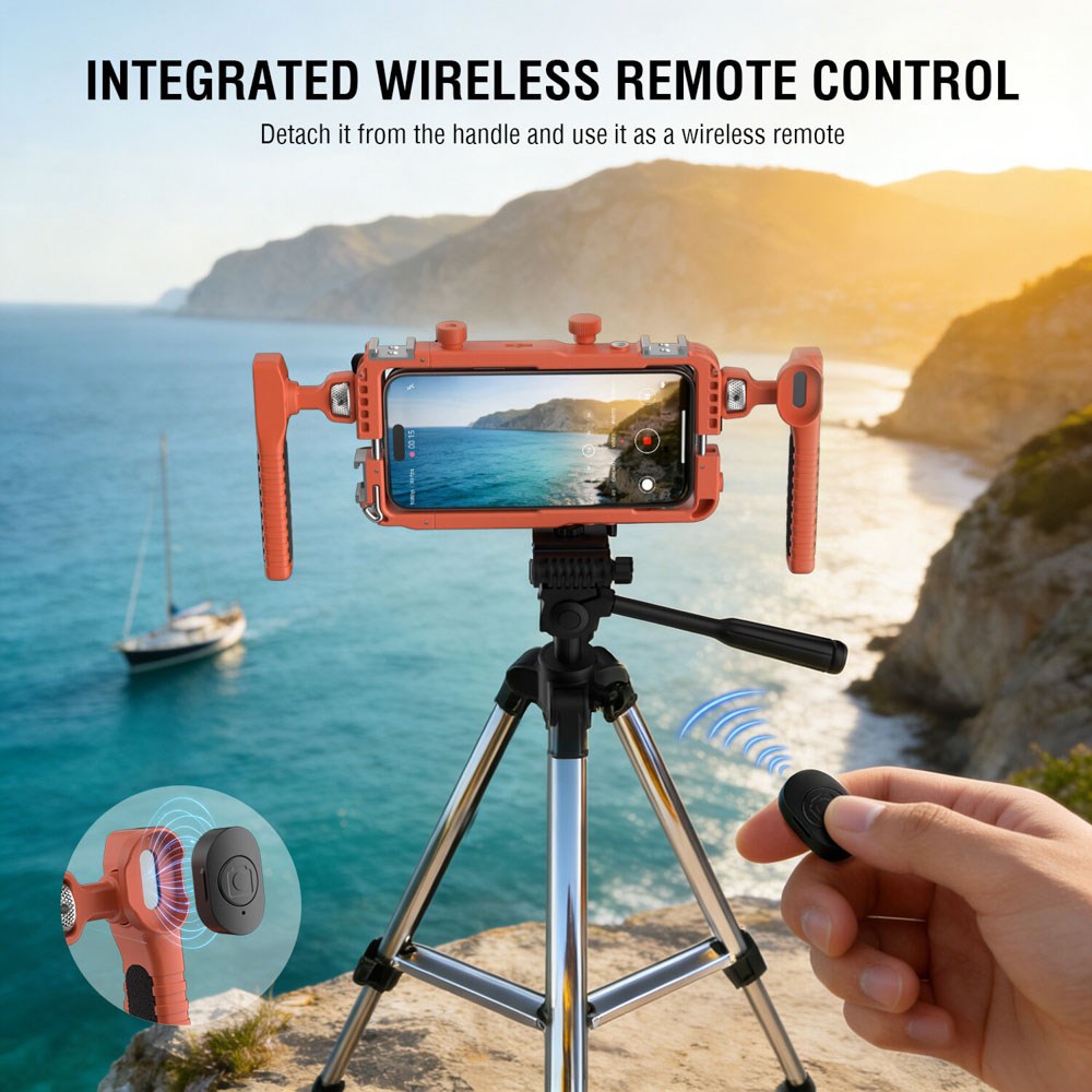 4smarts Universal Mobil Rig inkl. Bluetooth Fjernudløser - Orange