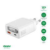 4smarts Vægoplader PD (Power Delivery) 65W Jojo m. USB-C / USB-A og USB-C Kabel - Hvid