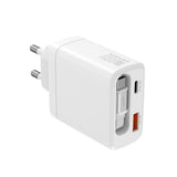 4smarts Vægoplader PD (Power Delivery) 65W Jojo m. USB-C / USB-A og USB-C Kabel - Hvid