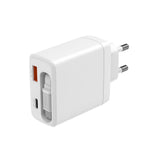 4smarts Vægoplader PD (Power Delivery) 65W Jojo m. USB-C / USB-A og USB-C Kabel - Hvid