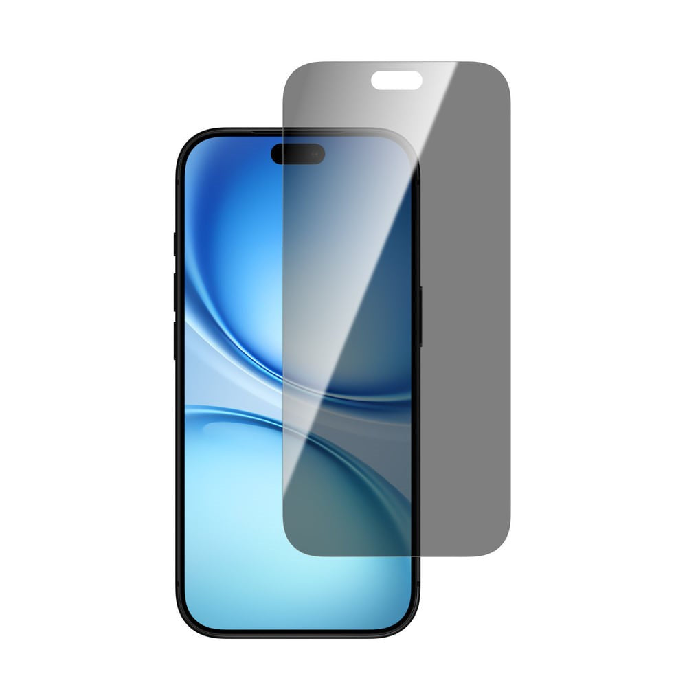 iPhone 18 Pro 4Smarts Second Glass Skærmbeskyttelse m. Rengøringssæt & Monteringsramme - Privacy Funktion - Gennemsigtig