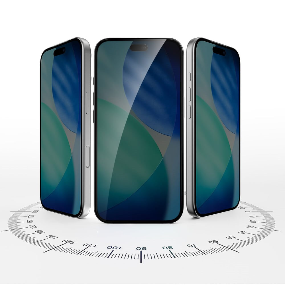 iPhone 18 Pro 4Smarts Second Glass Skærmbeskyttelse m. Rengøringssæt & Monteringsramme - Privacy Funktion - Gennemsigtig