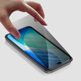 iPhone 18 Pro Max 4Smarts Second Glass Skærmbeskyttelse m. Rengøringssæt & Monteringsramme - Privacy Funktion - Gennemsigtig