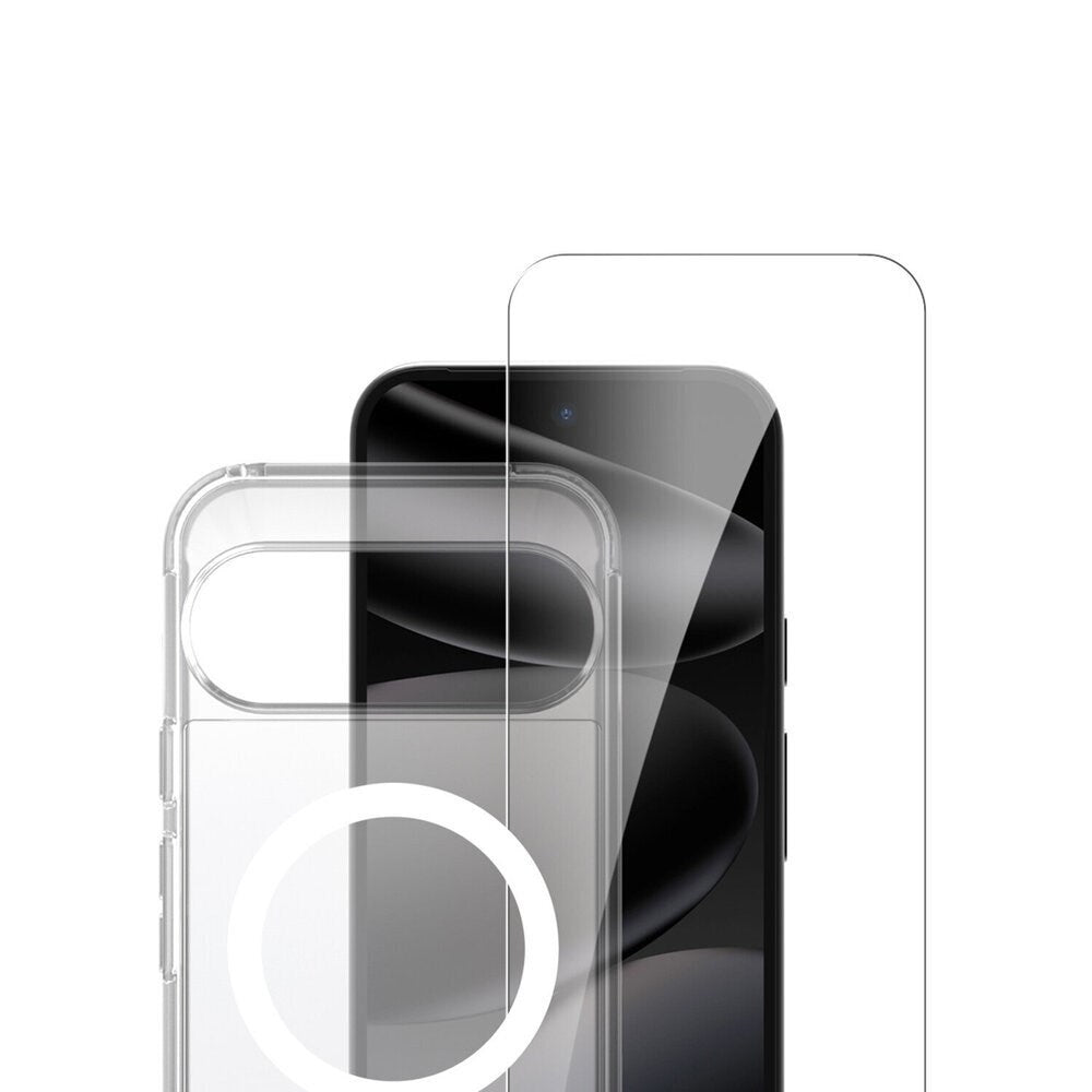 Google Pixel 11 / 11 Pro / 10 / 10 Pro / 9 / 9 Pro XL 4Smarts 360° Protection Set m. Bagside Cover & Skærmbeskyttelse - Qi2 Kompatibel - Gennemsigtig
